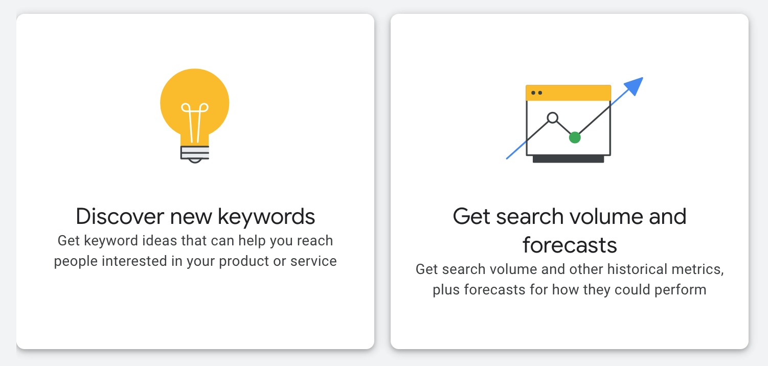 Steps to Access Google Keyword Planner Types
